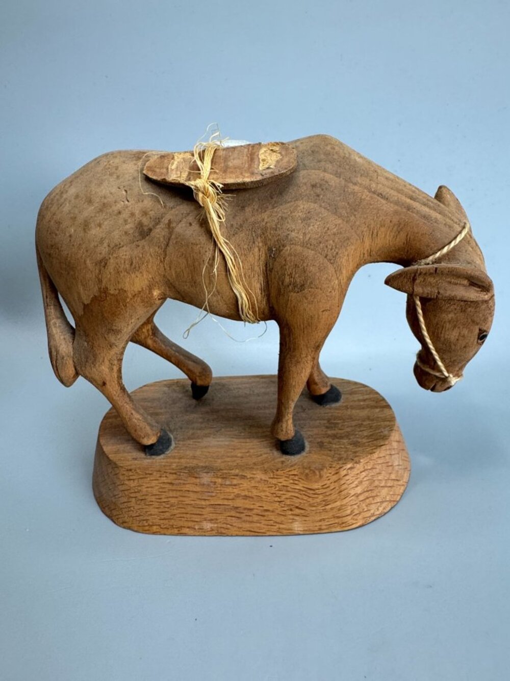 Elmer Groth Carved Wood Donkey Mule Folk Art Sculpture Davenport Iowa 1977 6" - Picture 5 of 7
